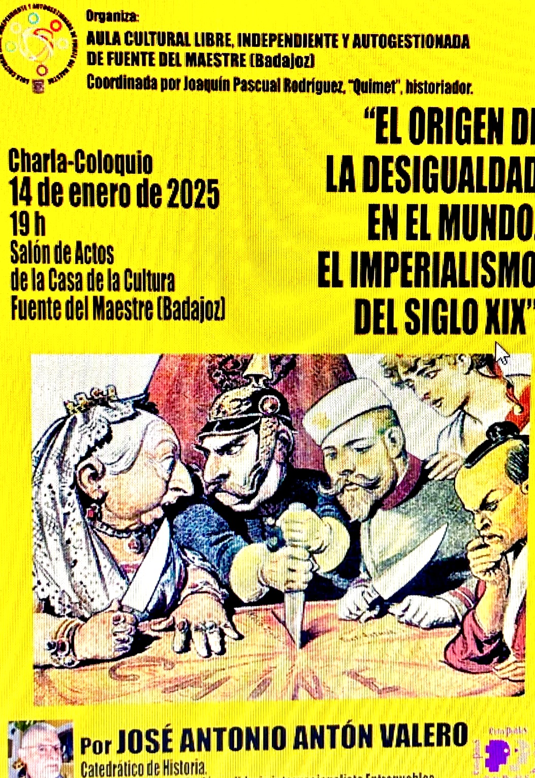 El catedrático de Historia Antón Valero impartirá la conferencia 'El origen  de la desigualdad en el mundo: el imperialismo del siglo XIX' – La Gaceta  Independiente, image size:1053x1532